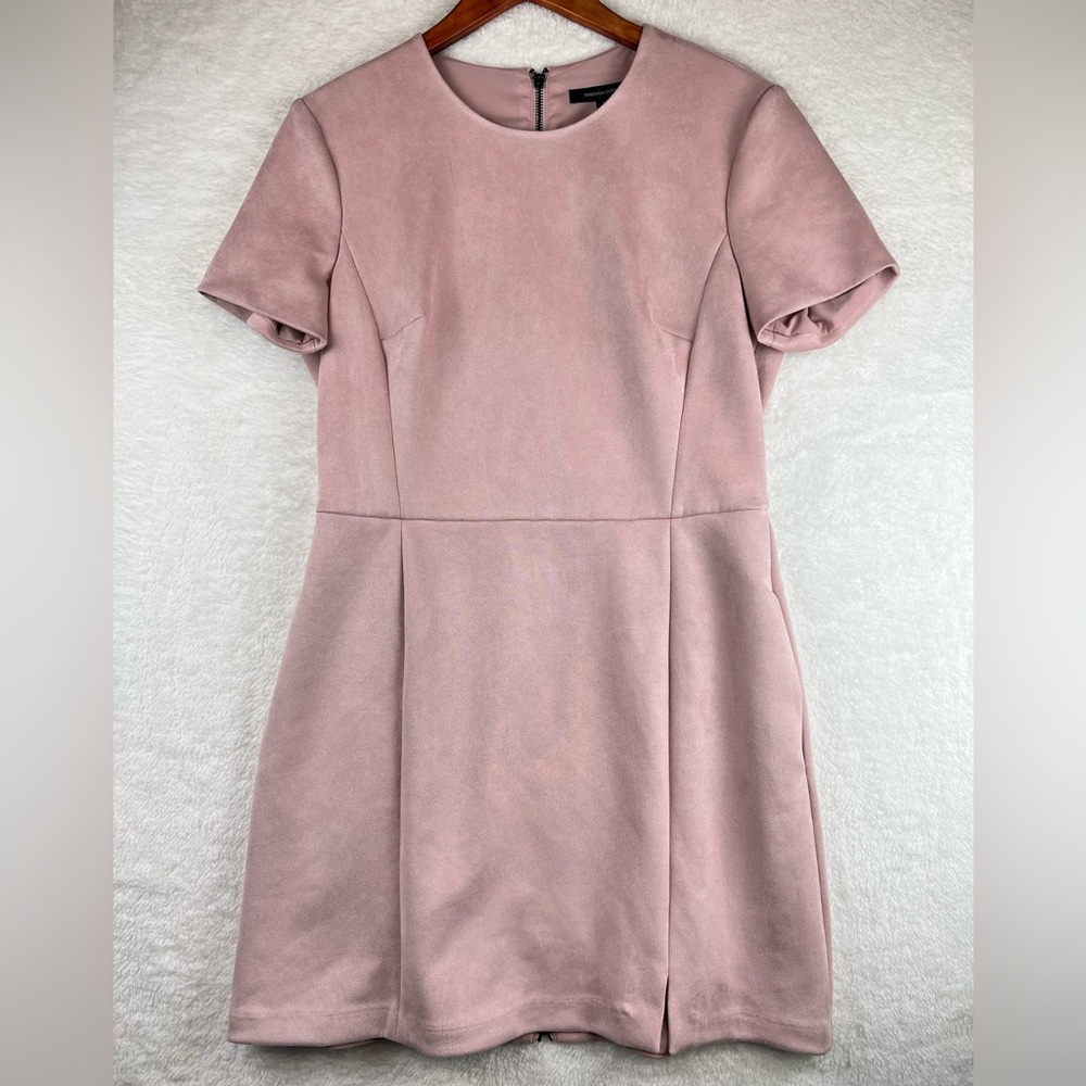 FRENCH CONNECTION Pink Patty Drape Short Sleeve Dress US Size 10